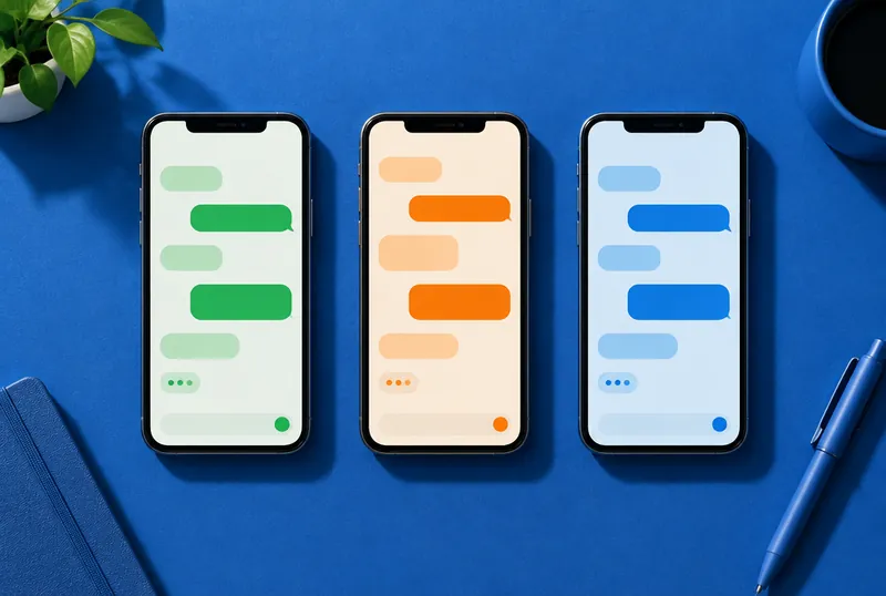 Three smartphones in a row showing AI chat apps